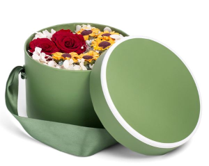 Customized Multicolour Printed Cardboard Cylinder Bowknot Flower Boxes