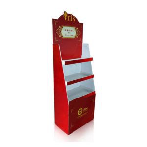 2 Shelves Cardboard Display Racks Supermarket Advertising Alcohol,cigarette
