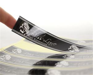 Customized Printed Paper Label Stickers,Human Hair Bundle Wraps Adhesive Labels