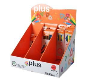Stationery PDQ Cardboard Tabletop Displays With Two Division Plates