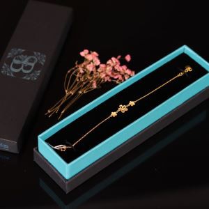 Rectangle Bracelet Jewelry Box With Foam And Rubber Insert