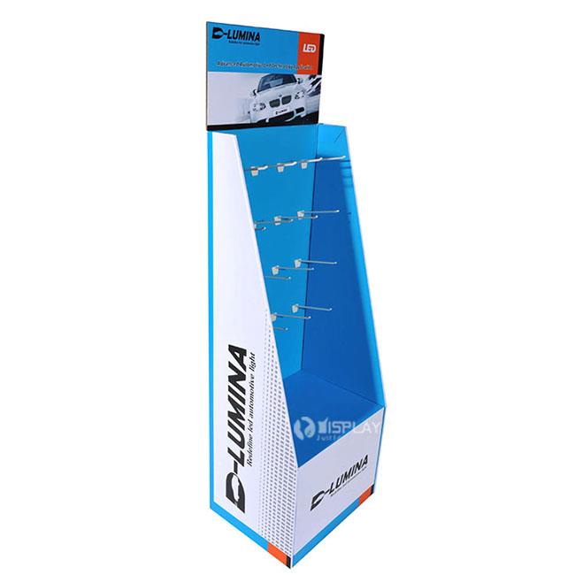 alt Retail sock hang package hook display cardboard floor stand cardboard display stands with hooks (4)
