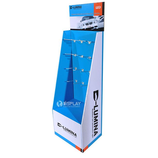 alt Retail sock hang package hook display cardboard floor stand cardboard display stands with hooks