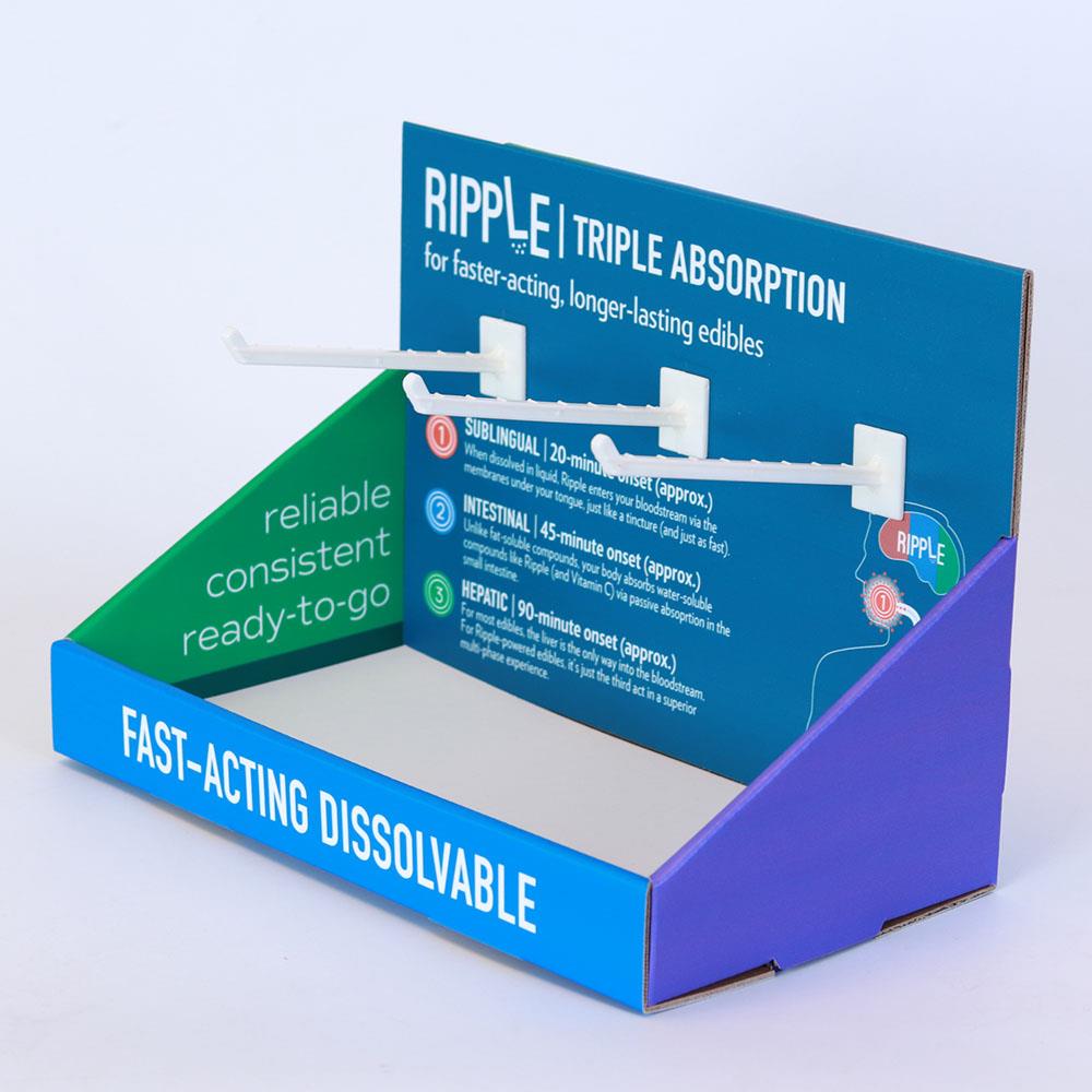alt manufacturer cardboard display stand  pegs with hooks POP cardboard display stand (2)
