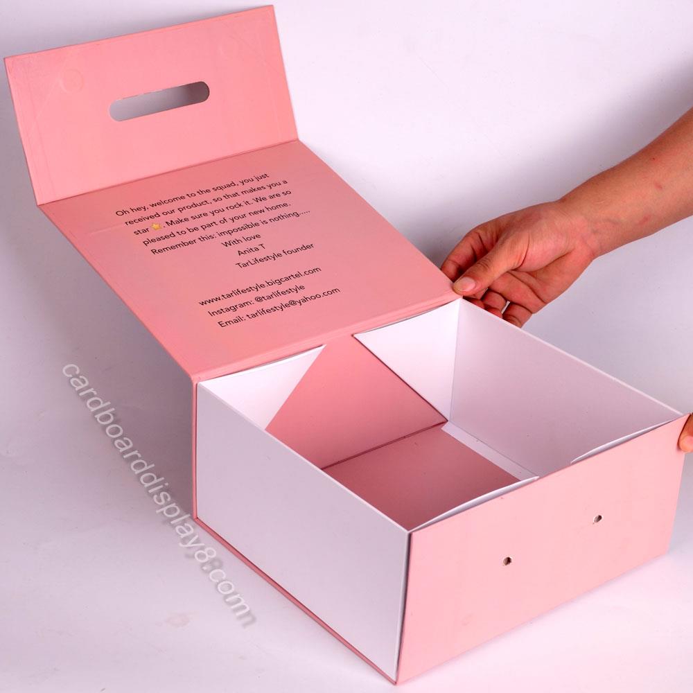 alt Wholesale suitcase gift box  luxury shopping packing paper box packaging gift box pink (2)