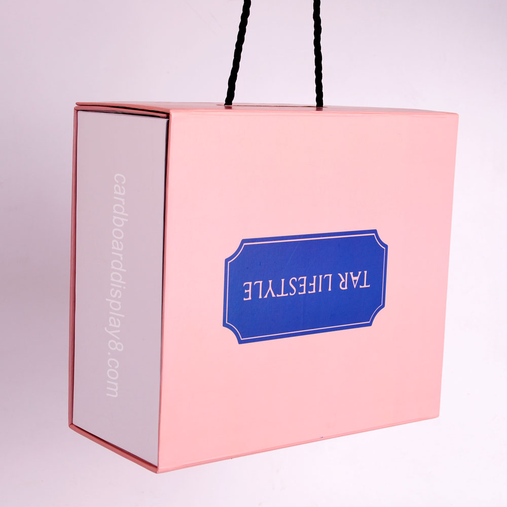 alt Wholesale suitcase gift box  luxury shopping packing paper box packaging gift box pink (4)