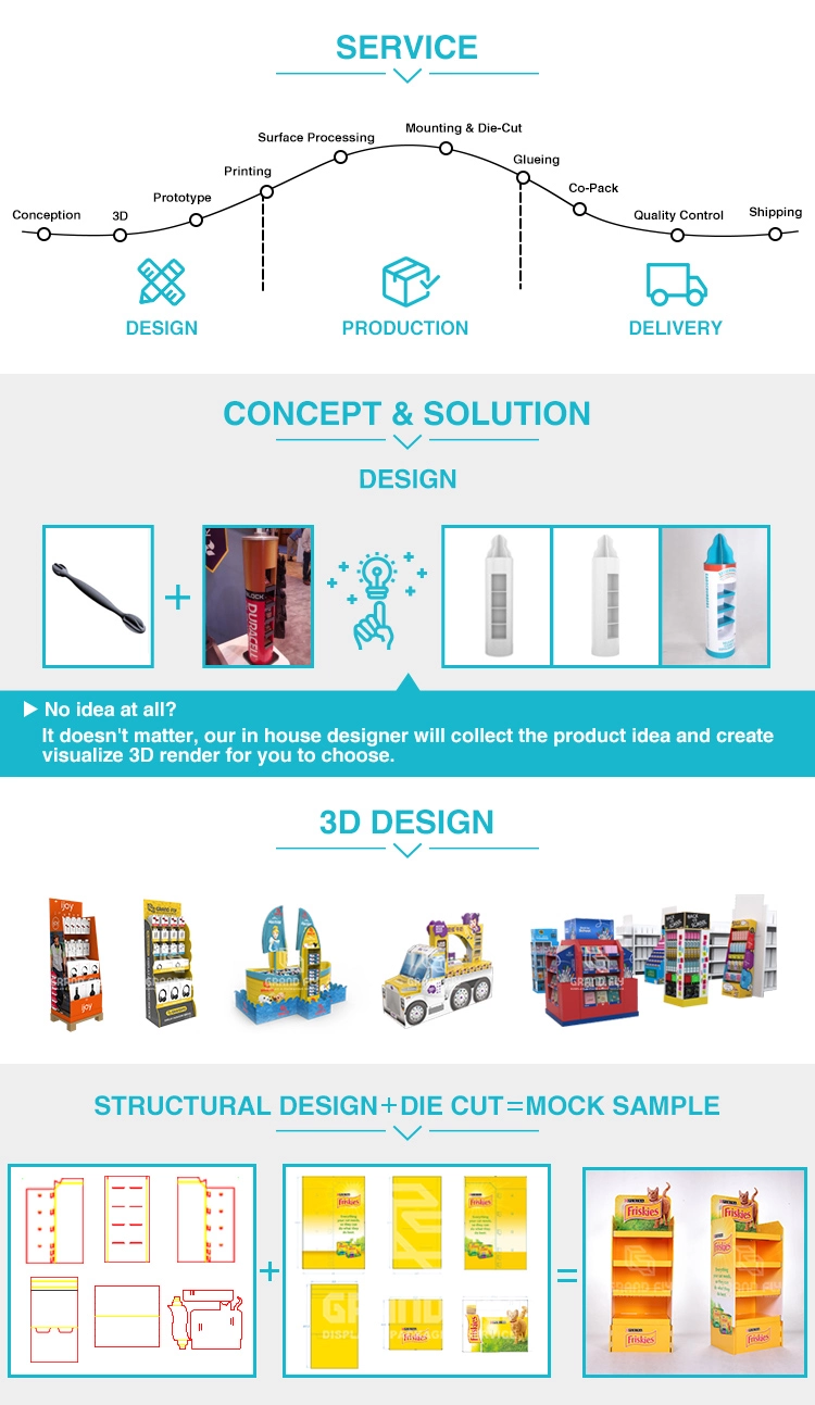 Cosmetic Retail Store Promotion Advertising POS Cardboard Totem Display Stand