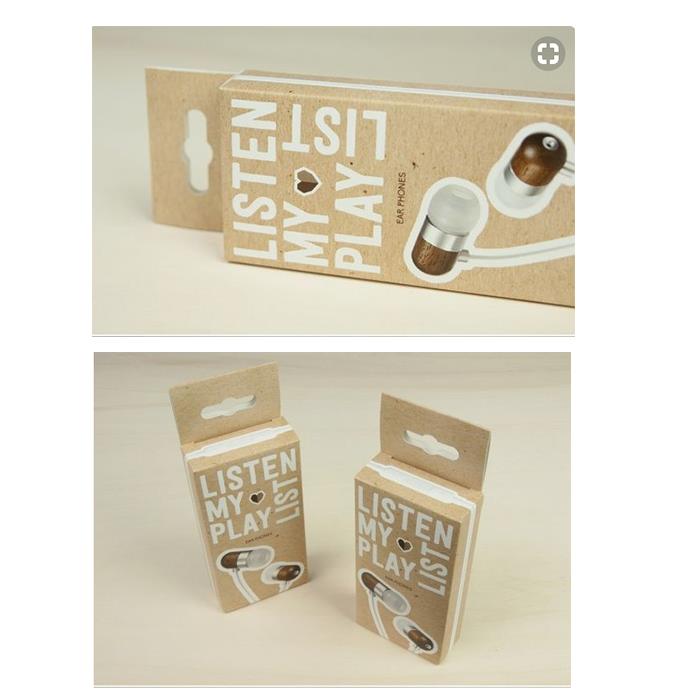 Craft Paper Custom Print Cardboard Earphone Packaging Box