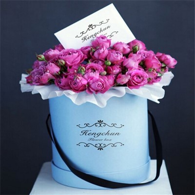 Eco-Friendly Decorative Cardboard Paper Box Flower Boxes Round with Lids for Presents gift boxes
