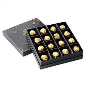 Custom Luxury Logo Print Sweet Chocolate Box With Plastic Tray Paper Box