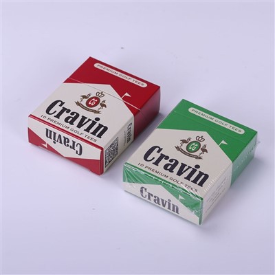 Eco-Friendly Paper Box Package Bamboo Golf Tee In Stock Golf Tees Wooden Custom