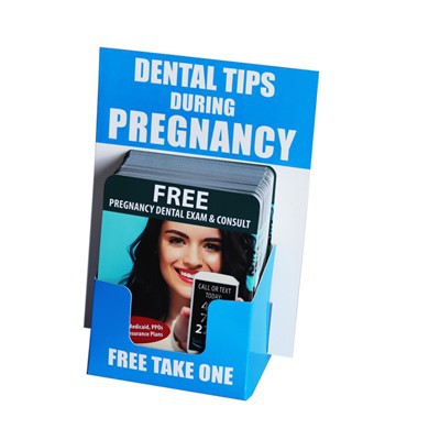 A4 A5 DL Size Tabletop Custom Cardboard Brochure Holders Foldable Corrugated POP Brochure Display