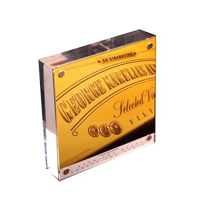 Acrylic Cube Block Solid Acrylic Display Blocks With Embedded 3D LOGO