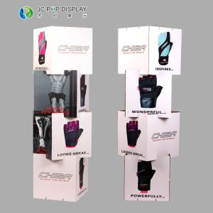 Advertising Cube Shape Totem Lama Cardboard Displays