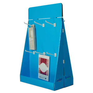 Advertising Pop Cardboard Peg Hook Display Stand Cardboard Sign Pegboard Floor Display