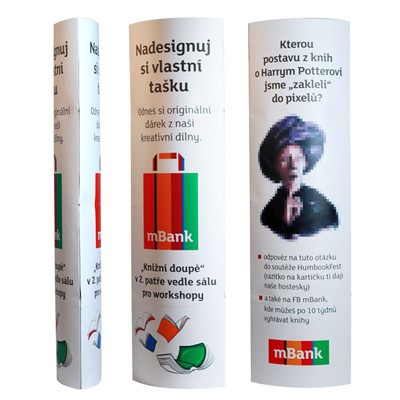 Advertising Portable Totem Lama Cardboard Displays Banner Posters For Exhibition Or Outdoor Event
