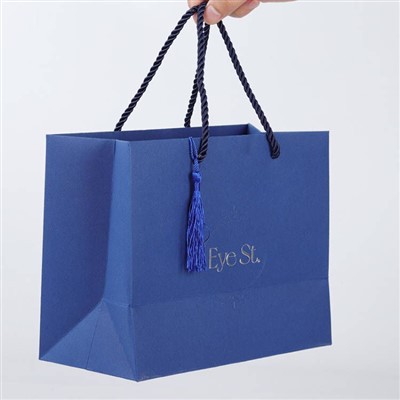 Deep Blue Elegant Packaging Paper Bag