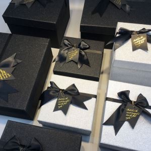 Black Handmade Cardboard Paper Gift Box