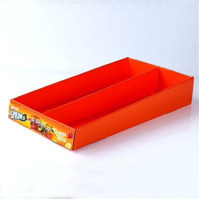 PDQ Corrugated Desktop Snack Food Display Stand With Advertising Signage