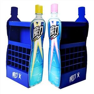 Bottle Shaped Corrugated Cardboard Wine Dump Bin Display Stand