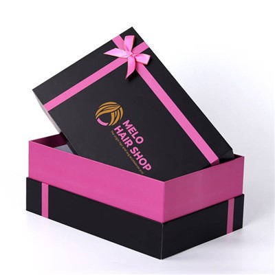 ‌Black And Pink Hair Wig Paper Packaging Box‌
