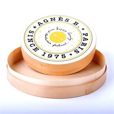 Natural Wood Round Hollow Box