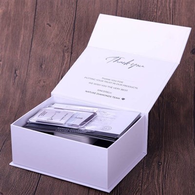 Elegant White Book-Shaped Magnetic Paper Gift Box With Custom Logo And EVA Lining