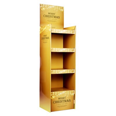 Cardboard Floor Display Stand For Christmas Gift Promotion