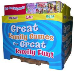 Cardboard pallet display stands