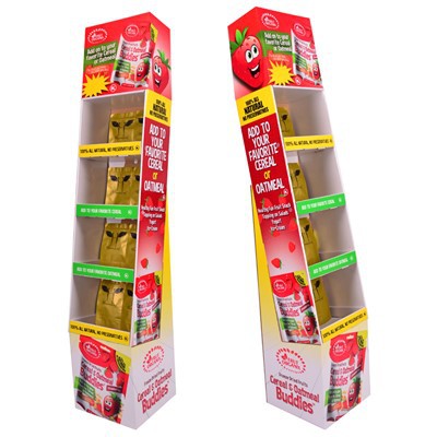 Cardboard Paper Floor Display Stand For Mask Cosmetic