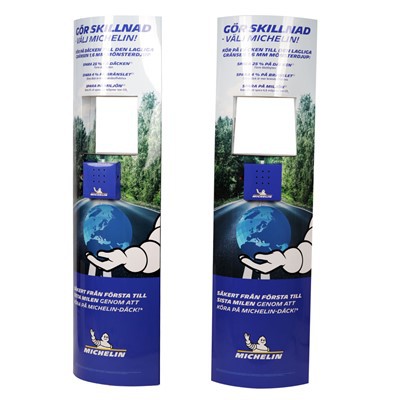 Cardboard Paper Totem Display Banner Totem Advertising With Pocket