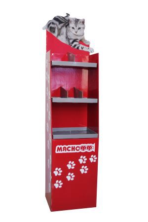 Cardboard Pop Display Stand For Cat Feed/Pet Articles