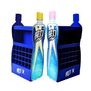 Cardboard Shelves Mineral Water/soft Drinks/soda Floor Display Stand For Megastore Promotio
