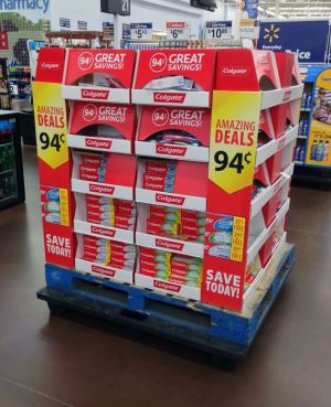 Cheap Pop Up Pallet Retail Cardboard Toy Stand