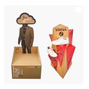 China Supplier Wholesale Hexagon Craft Paper Cardboard Display Counter For Nike/adidas/tennis Shoes/sneaker/running Shoes