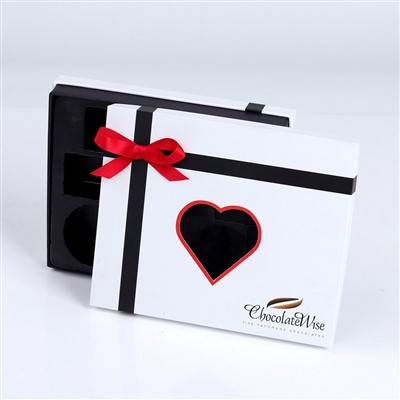 Chocolate Box Heart Shape Window Custom Design Gift Boxes Cookie Paper Packing With Clear Lid Wholesale Candy Christmas Food JC