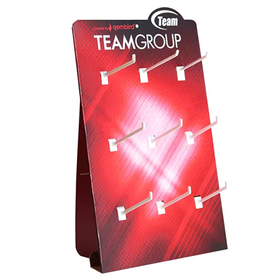 Corrugated A4 Pdq Display Box With Hooks For Retailers