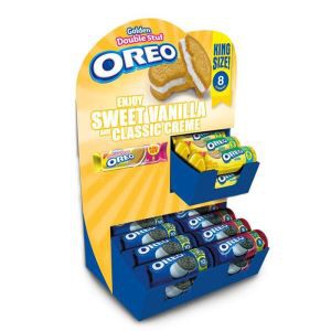 Corrugated Cardboard Counter Display Stand For Cookies promotion