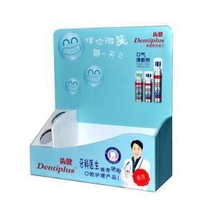 Corrugated Cardboard PDQ Counter Pop Display For Tooth Wash Display