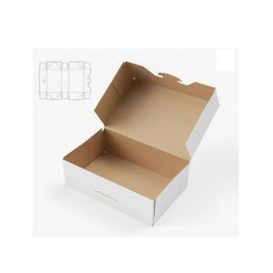 Corrugated White Color Recyclable Plain Shoes Shipping Carton Packaging Box