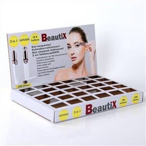 Cosmetic Eyebrow Trimmer Desktop Display Stand High Quality Lipstick Lip Gloss Eyebrow Pencil Counter Cardboard Display Stand