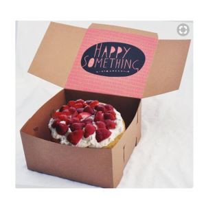 Craft Paper Foldable Cake Packaging Birthday Cake Box / Starbucks/breadtalk Desserts Takeout Box