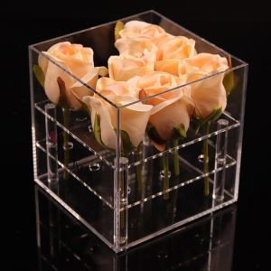 Custom Luxury Acrylic Rose Flower Box