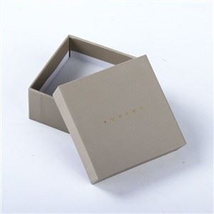 Custom Branded Logo High End Light Grey Mini Jewelry Gift Box Packaging With Bow Ribbon Design​
