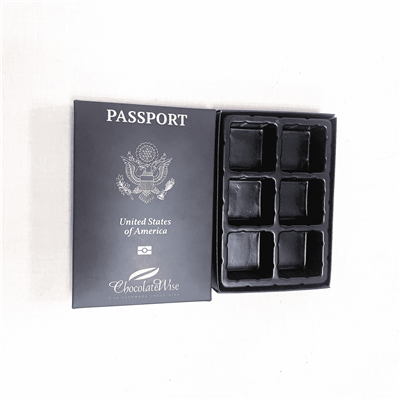 Custom Card Paper Chocolate Packaging Gift Box With Grid Inner Blister Insert