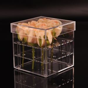 Custom Clear Acrylic Flower Rose Box