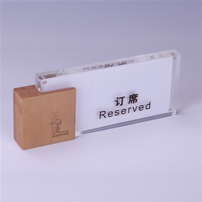 Custom Clear Acrylic Menu Holder Acrylic Wedding Table Number Holders With Wooden Base