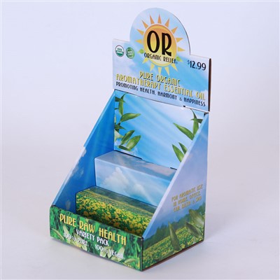 Custom Corrugated Cardboard Folded Cosmetic Counter Display Lipstick Counter PDQ For Sale