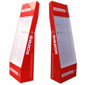 Corrugated Cardboard Pop Display Stand With Hooks