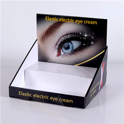 Custom Design Cardboard Cosmetic Display Box PDQ For Retailers Insert Round Holes